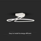 43W Lampa dekoracyjna LED / Barwa: 4000K / Kolor: Biały / Kształt: Okrągły