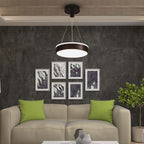 12W Lampa wisząca dekoracyjna LED / Barwa: 4000K/ Kolor: Czarny