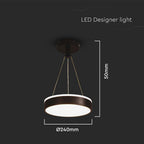 12W Lampa wisząca dekoracyjna LED / Barwa: 4000K/ Kolor: Czarny