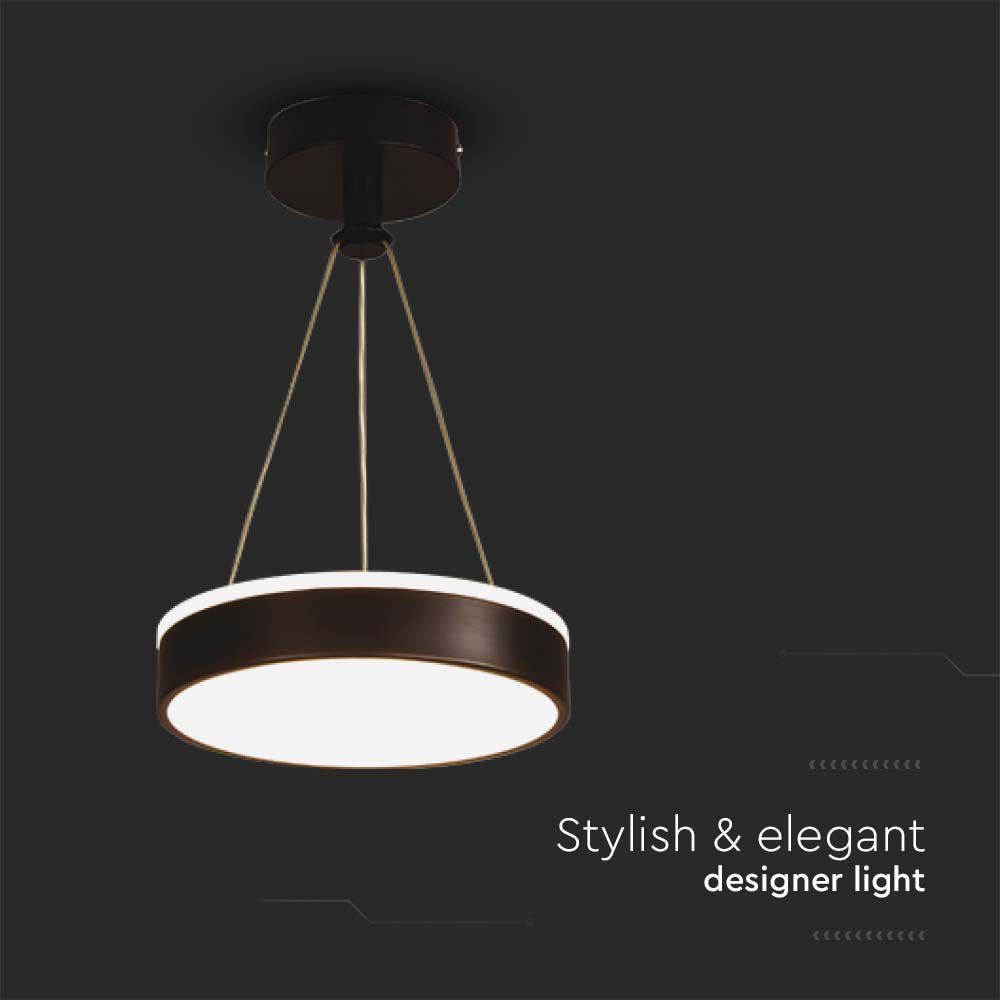 12W Lampa wisząca dekoracyjna LED / Barwa: 4000K/ Kolor: Czarny