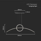 30W Lampa dekoracyjna LED 4000K / Kolor: Czarny