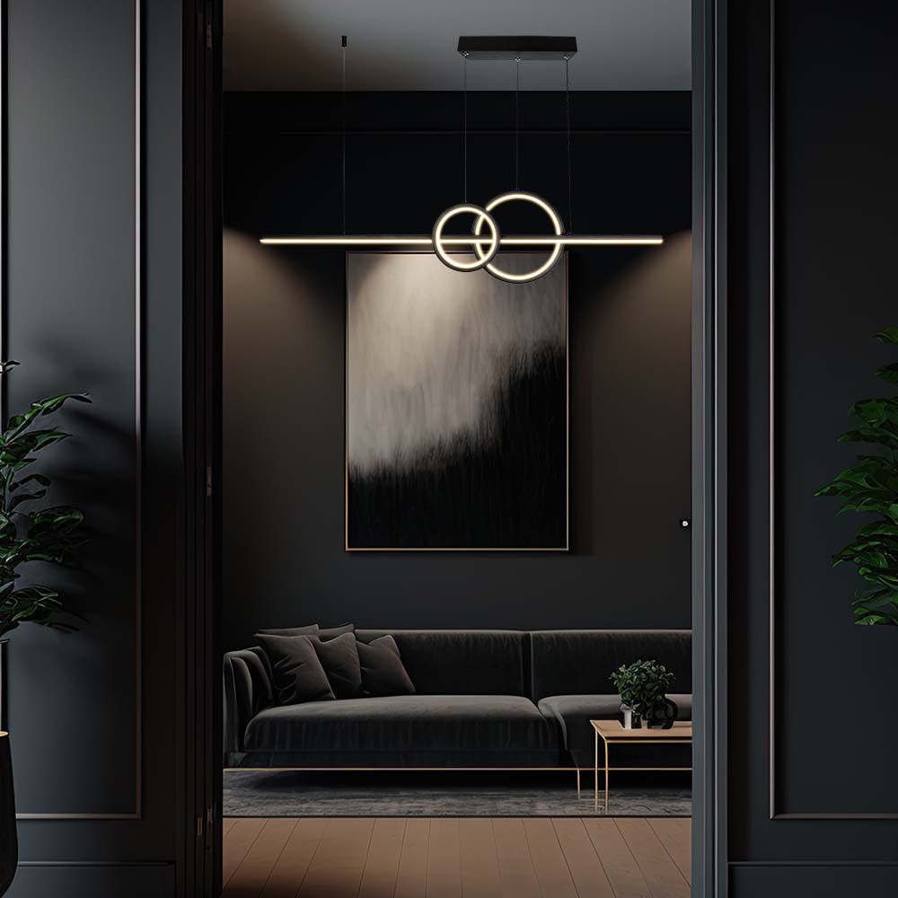 15W Lampa wisząca dekoracyjna LED 4000K / Kolor: Czarny