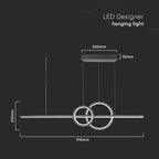 15W Lampa wisząca dekoracyjna LED 4000K / Kolor: Czarny