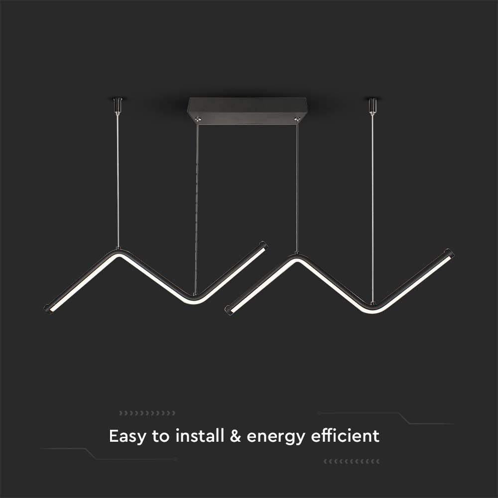 12W Lampa wisząca dekoracyjna LED / Barwa: 4000K/ Kolor: Czarny