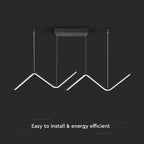 12W Lampa wisząca dekoracyjna LED / Barwa: 4000K/ Kolor: Czarny