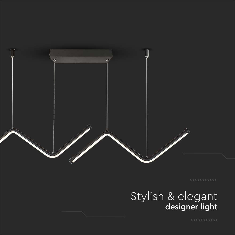12W Lampa wisząca dekoracyjna LED / Barwa: 4000K/ Kolor: Czarny