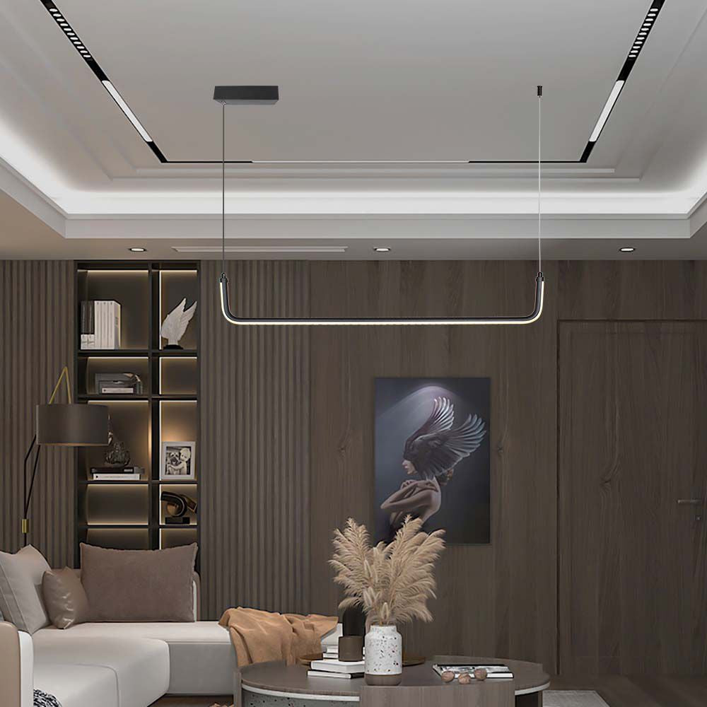 12W Lampa wisząca dekoracyjna LED 4000K / Kolor: Czarny