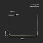 12W Lampa wisząca dekoracyjna LED 4000K / Kolor: Czarny