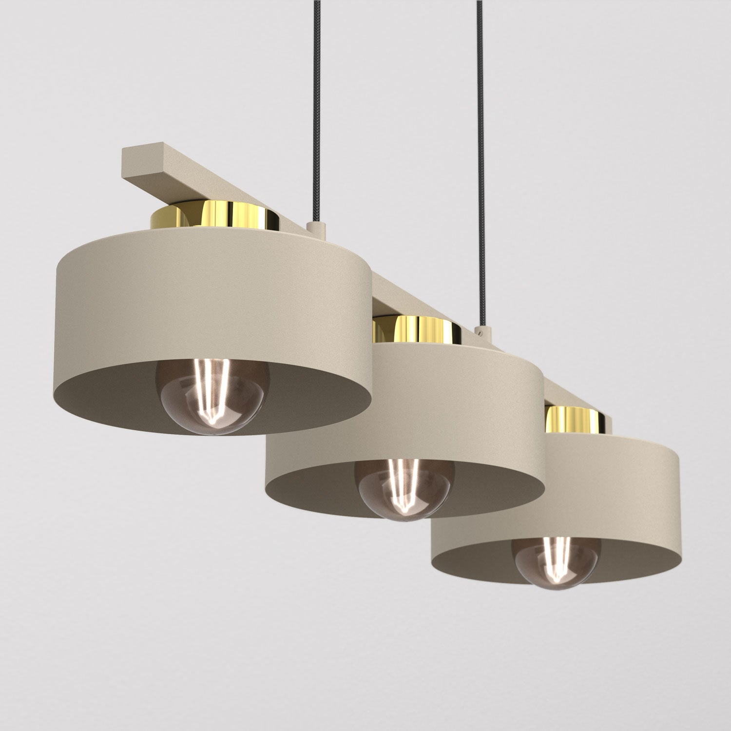 żyrandol Marti beige/gold 3xE27