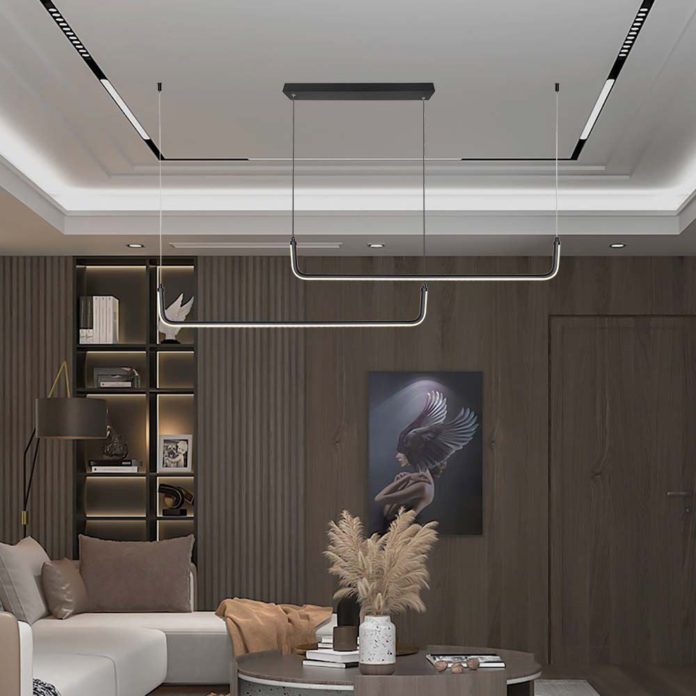 24W Lampa wisząca dekoracyjna LED 4000K / Kolor: Czarny