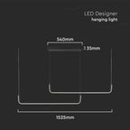 24W Lampa wisząca dekoracyjna LED 4000K / Kolor: Czarny