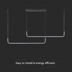 24W Lampa wisząca dekoracyjna LED 4000K / Kolor: Czarny
