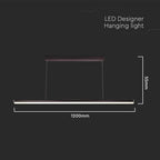23W Lampa wisząca dekoracyjna LED / Barwa: 4000K/ Kolor: Czarny