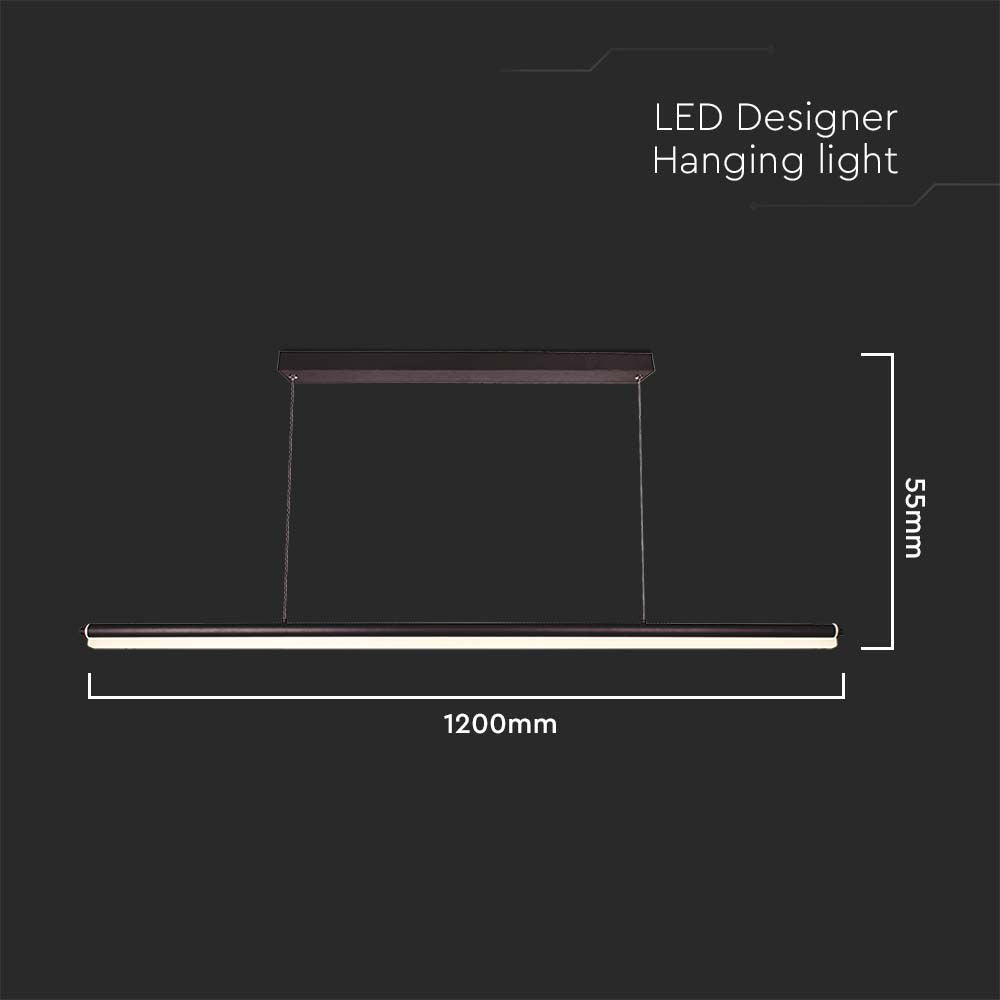 23W Lampa wisząca dekoracyjna LED / Barwa: 4000K/ Kolor: Czarny