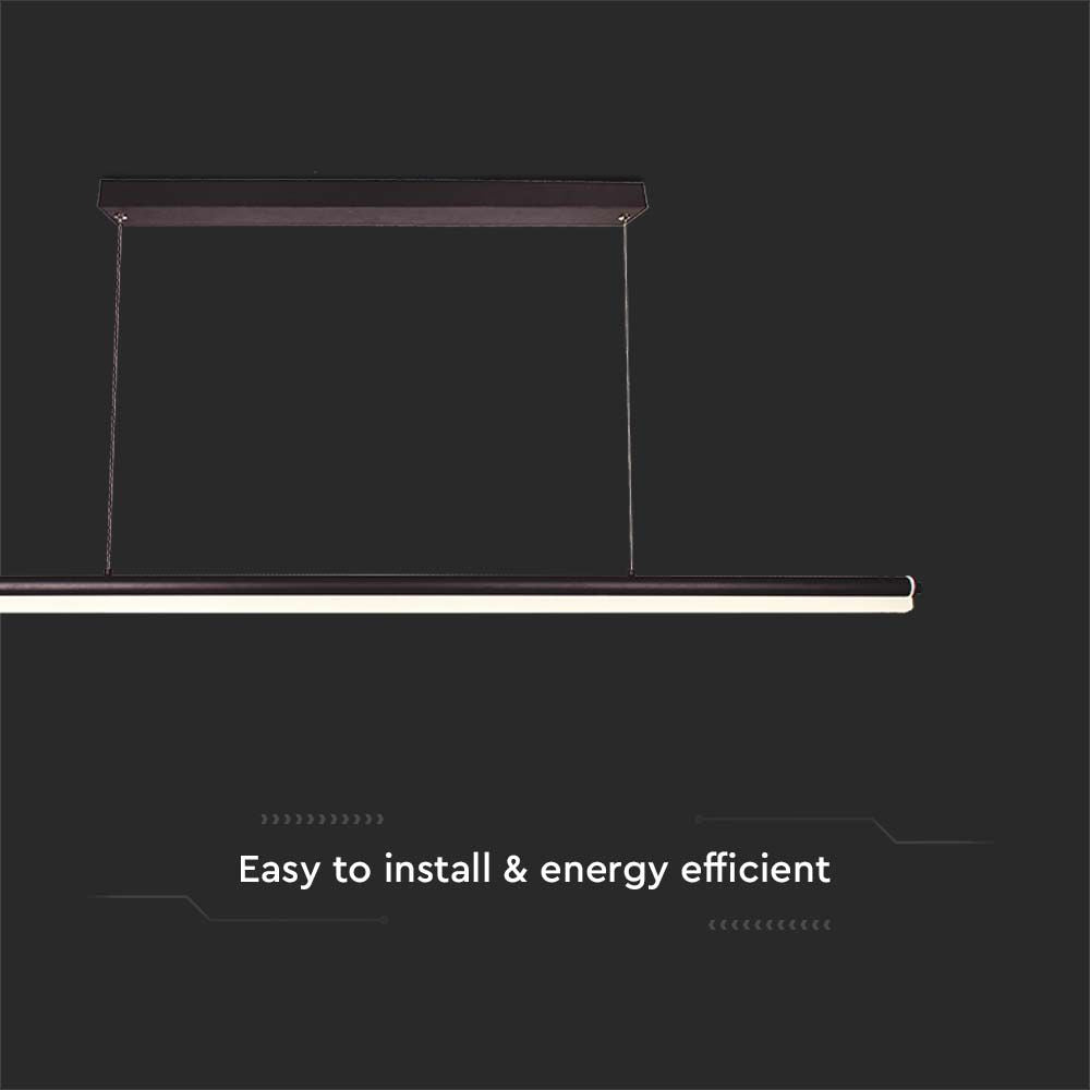 23W Lampa wisząca dekoracyjna LED / Barwa: 4000K/ Kolor: Czarny