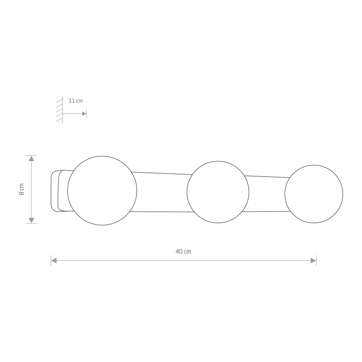 Nowodvorski Kinkiet BRAZOS 3x10W only LED 50/60Hz - Szkło - Chrom, Biel 6951