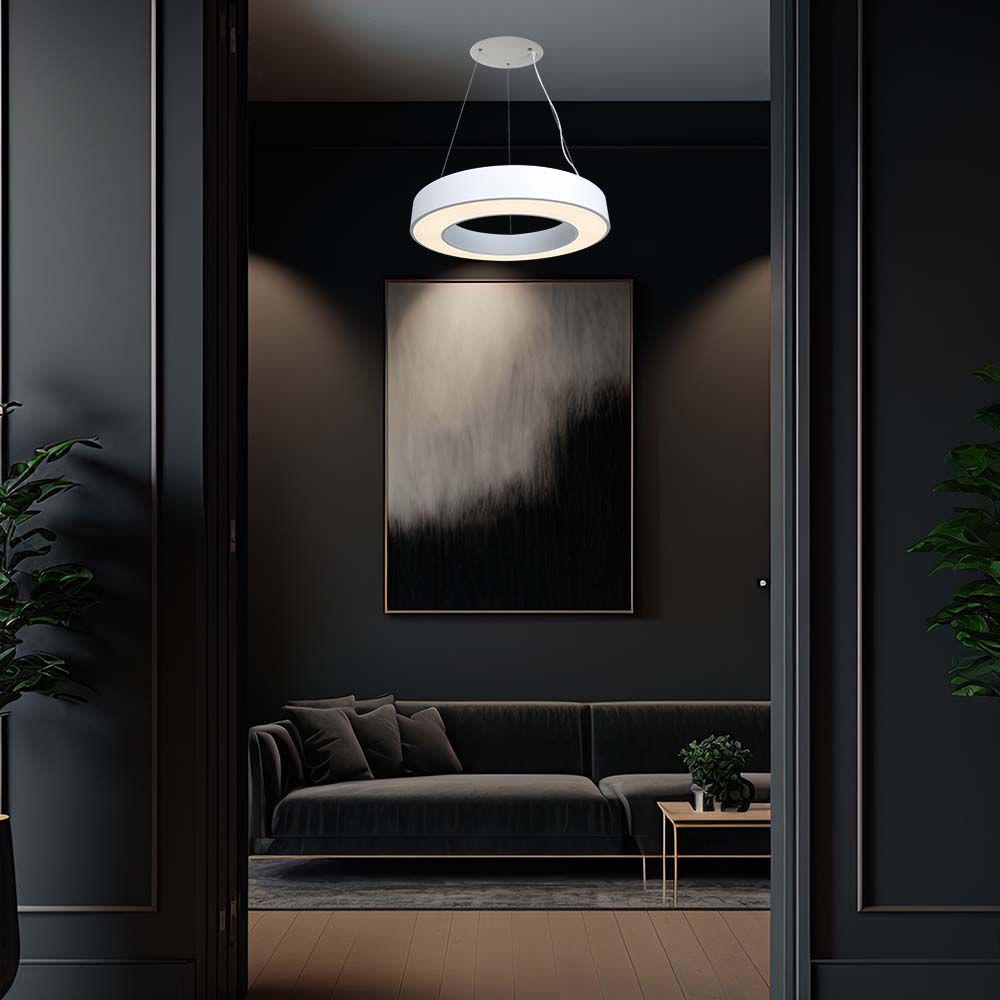50W Lampa wisząca dekoracyjna LED Triac / Ściemniana / 4000K / Kolor: Biały