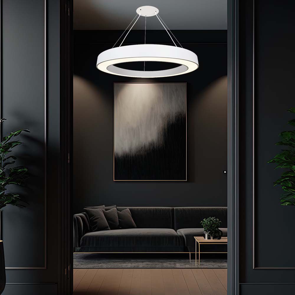 90W Lampa wisząca dekoracyjna LED Triac / Ściemniana / 4000K / Kolor: Biały