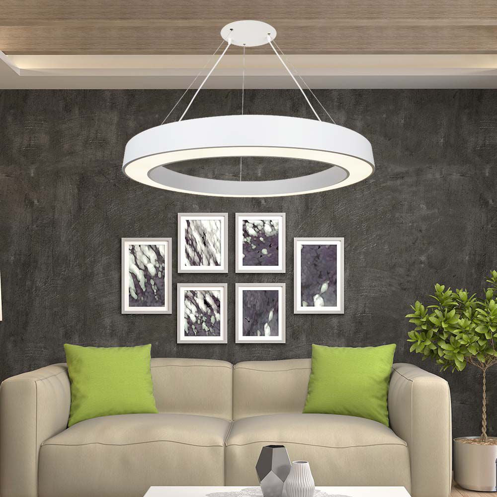 90W Lampa wisząca dekoracyjna LED Triac / Ściemniana / 4000K / Kolor: Biały