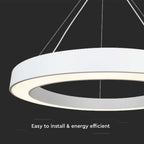 90W Lampa wisząca dekoracyjna LED Triac / Ściemniana / 4000K / Kolor: Biały