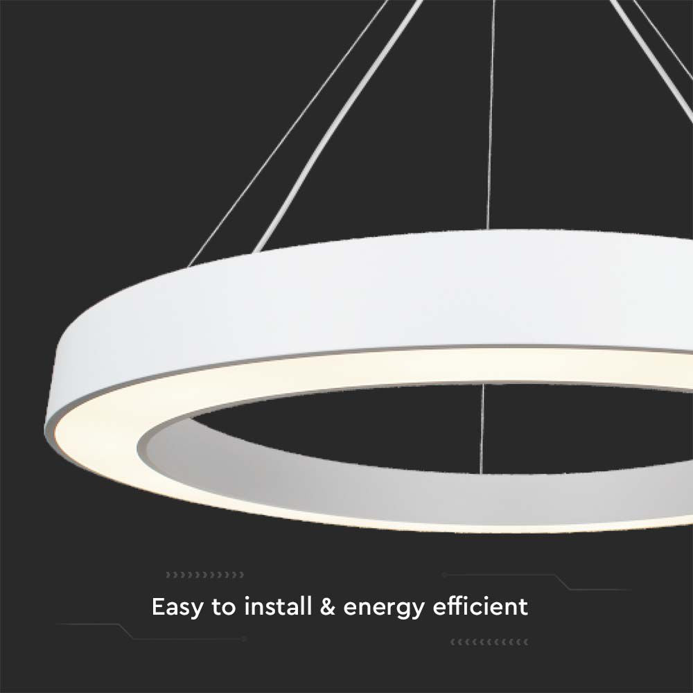 90W Lampa wisząca dekoracyjna LED Triac / Ściemniana / 4000K / Kolor: Biały