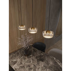 Maxlight Lampa wisząca Lipari III - Aluminium + akryl - Biały + złoty szczotkowany P0545