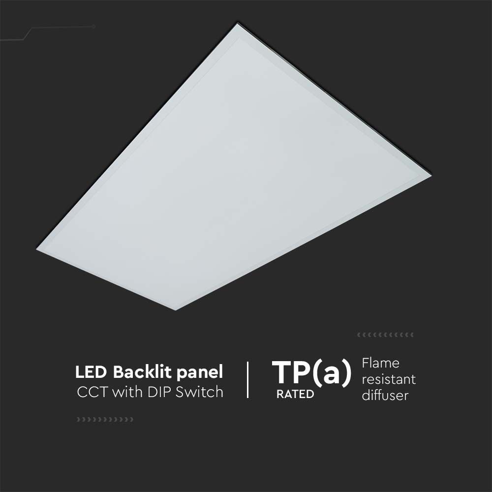 VT-6255CCT 45W LED BACKLIT PANEL 1195x595mm 3 SWITCH CCT 120LM/W