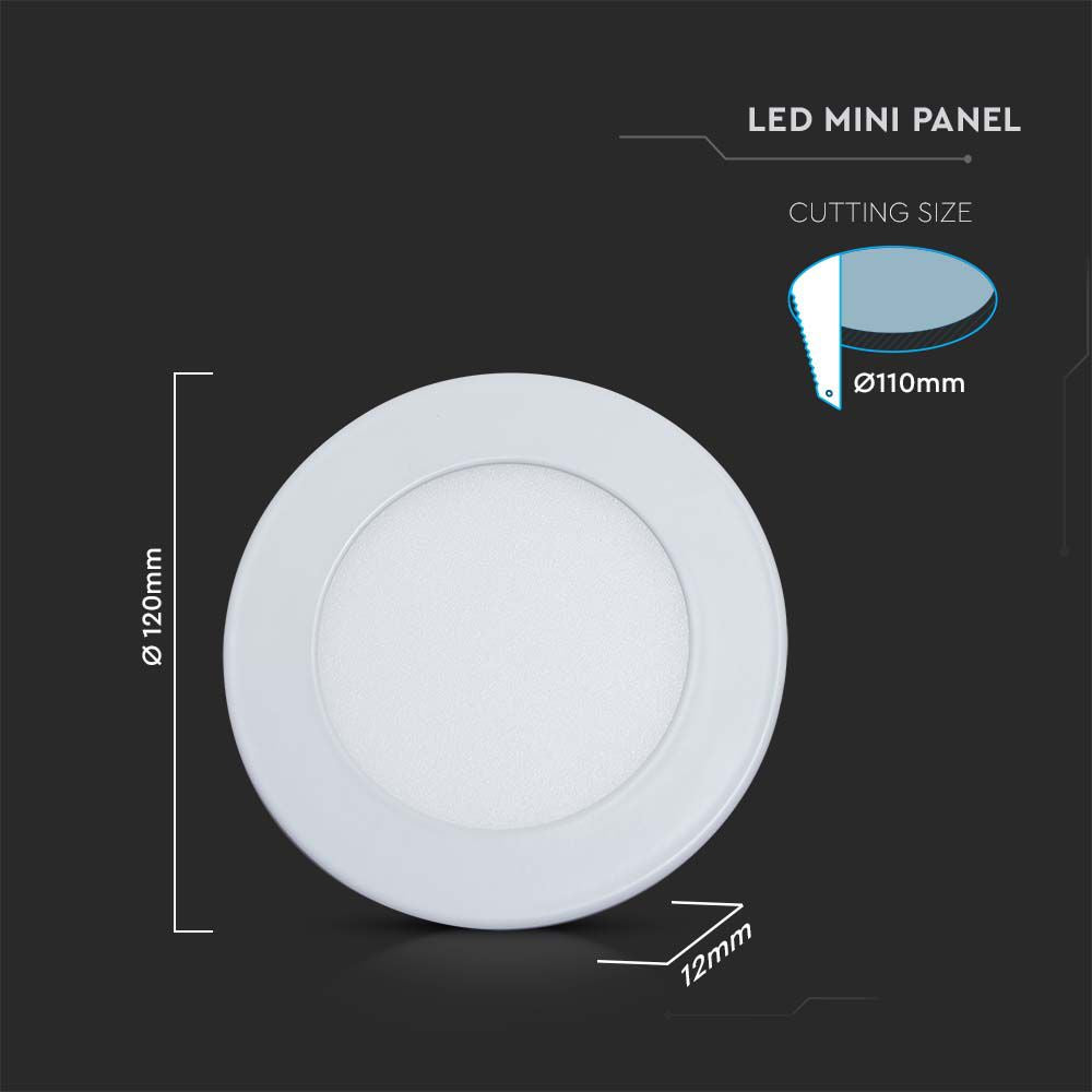 6W Panel LED / Barwa:3w1/ Okrągły