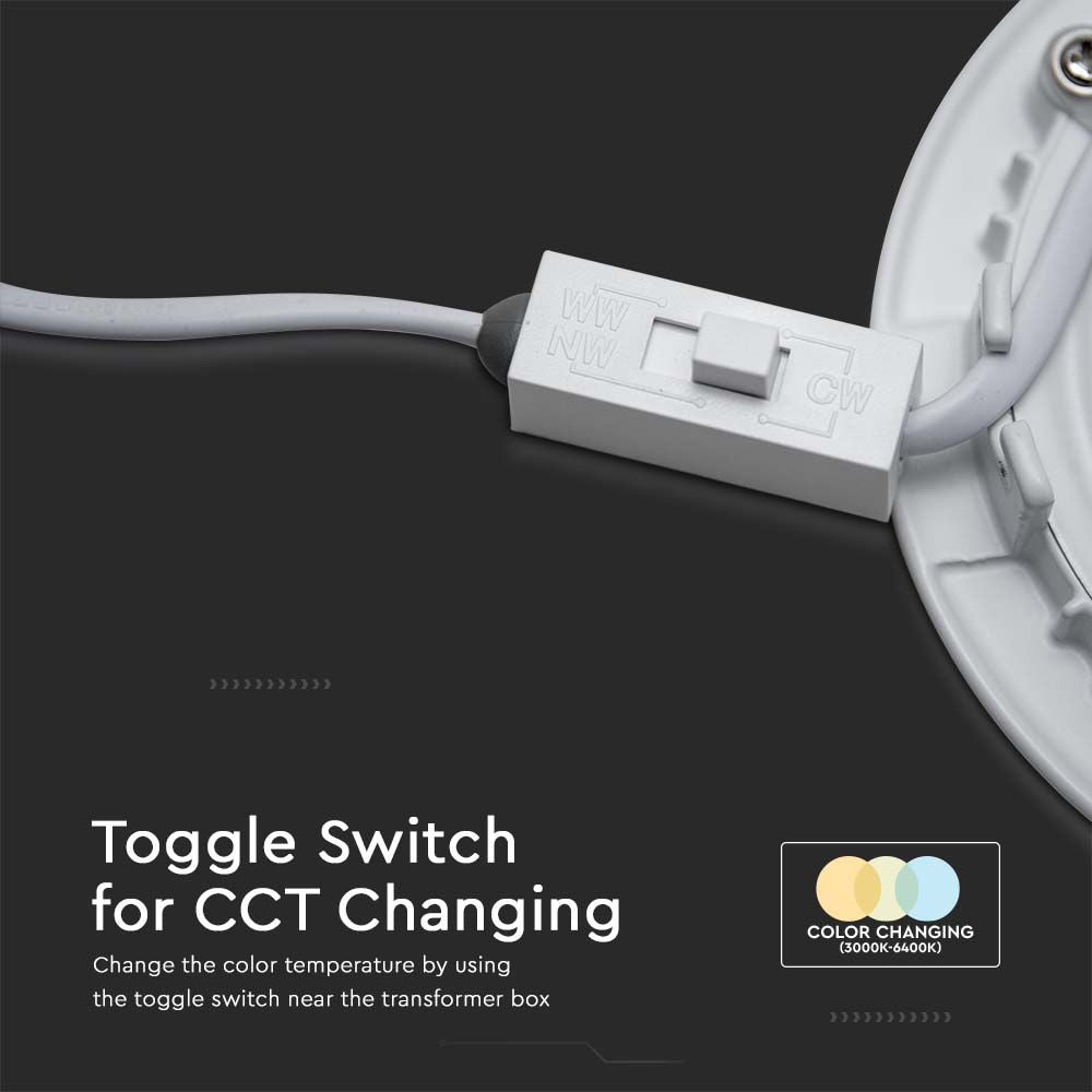 6W Panel LED / Barwa:3w1/ Okrągły