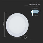 12W Panel LED / Barwa:3w1/ Okrągły