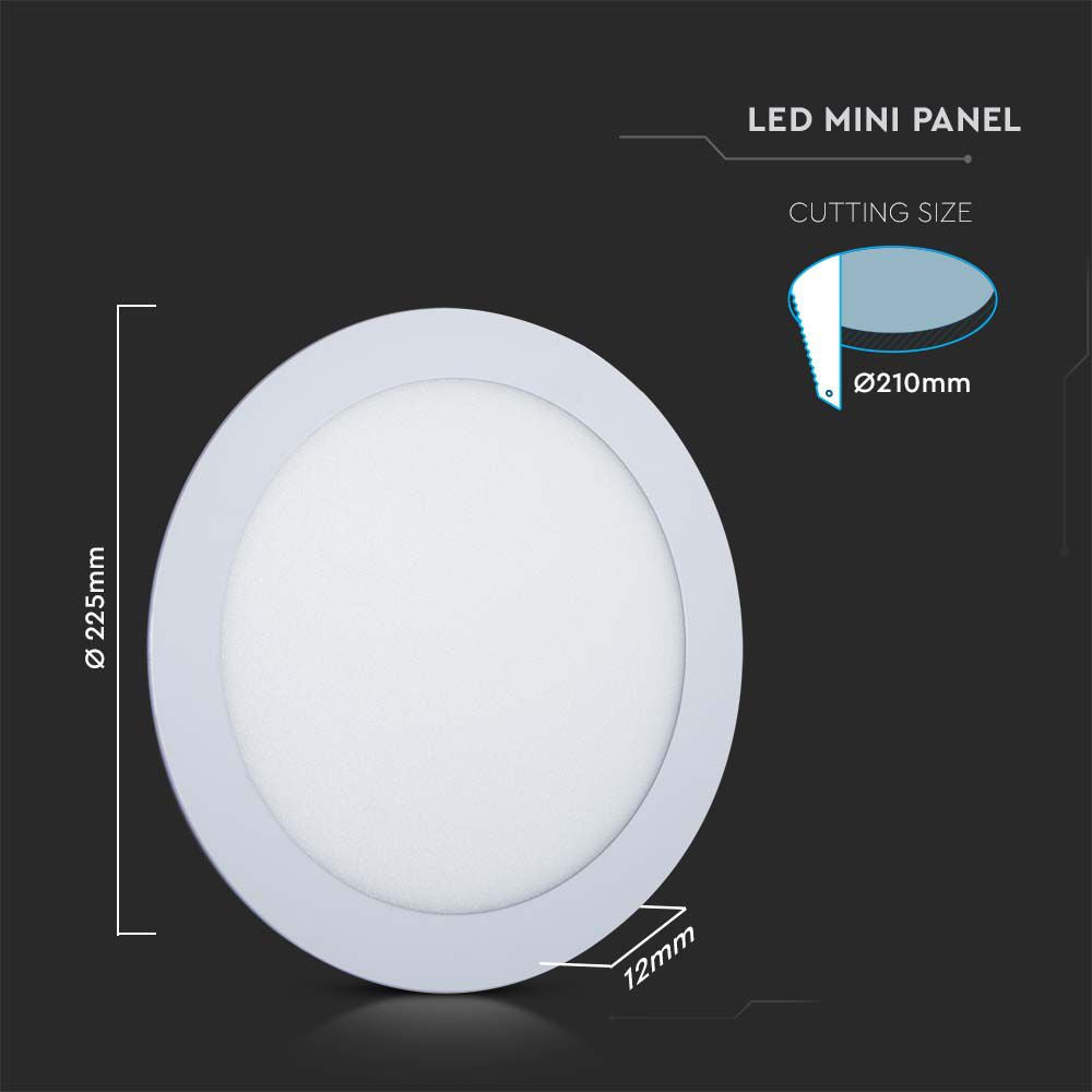 18W Panel LED / Barwa:3w1/ Okrągły