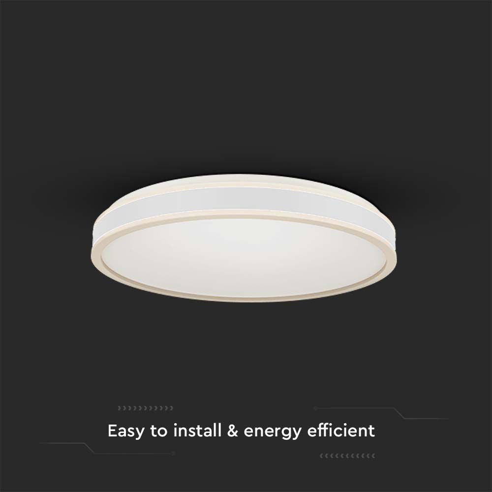 18W Lampa dekoracyjna LED / Barwa: 4000K / Kolor: Biały / Kształt: Okrągły