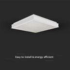 18W Lampa dekoracyjna LED / Barwa: 4000K / Kolor: Biały / Kształt: Kwadratowy