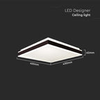 24W Lampa dekoracyjna LED / Barwa: 4000K/ Kolor: Czarny / Kształt: Kwadratowy