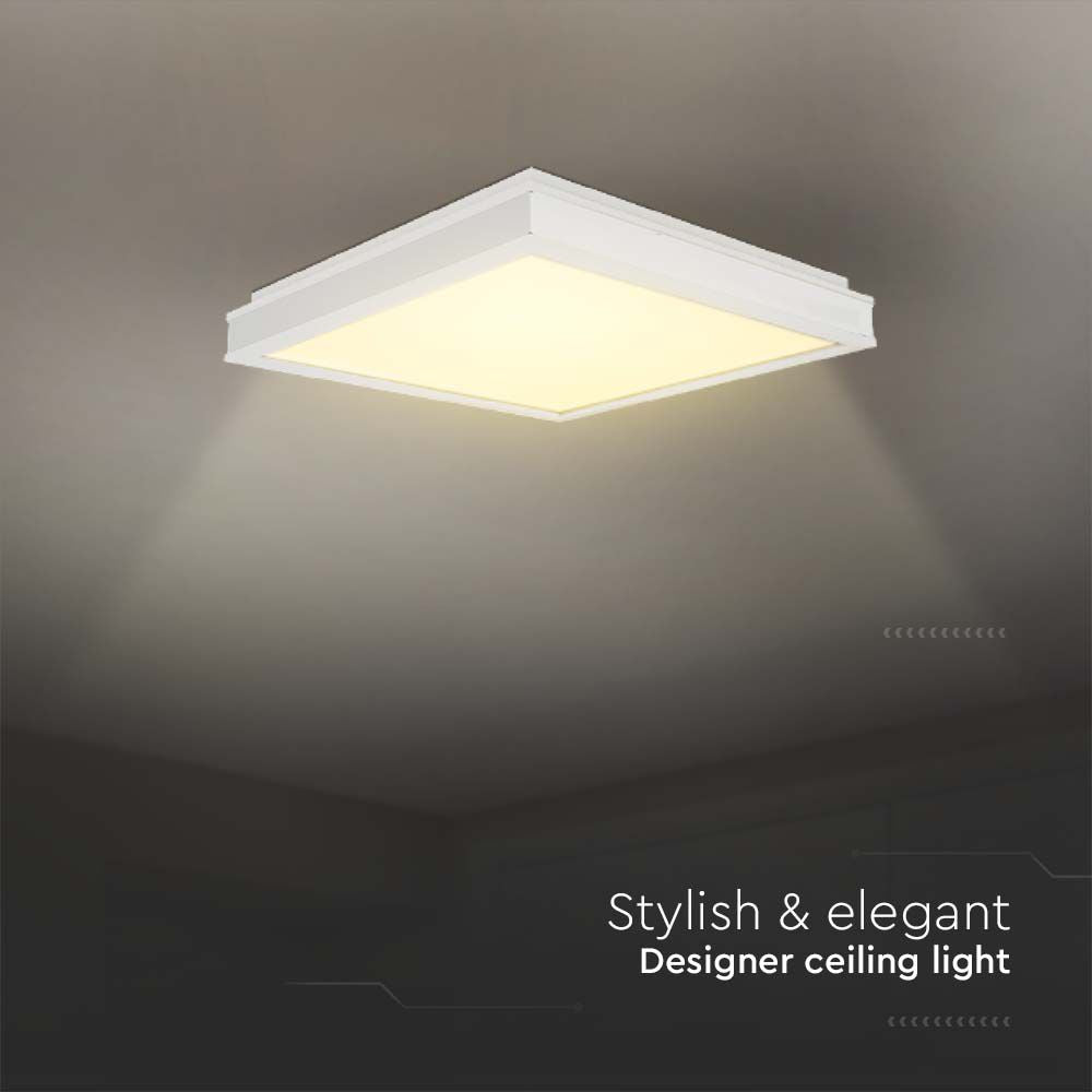 24W Lampa dekoracyjna LED / Barwa: 4000K / Kolor: Biały / Kształt: Kwadratowy