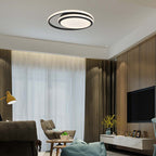 24W Lampa dekoracyjna LED / Barwa: 4000K/ Kolor: Czarny DOUBLE / Kształt: Okrągły