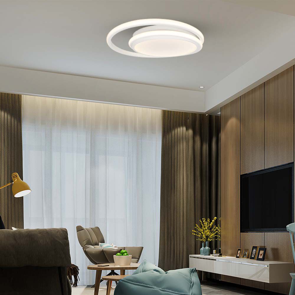 24W Lampa dekoracyjna LED / Barwa: 4000K / Kolor: Biały DOUBLE / Kształt: Okrągły