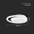 24W Lampa dekoracyjna LED / Barwa: 4000K / Kolor: Biały DOUBLE / Kształt: Okrągły