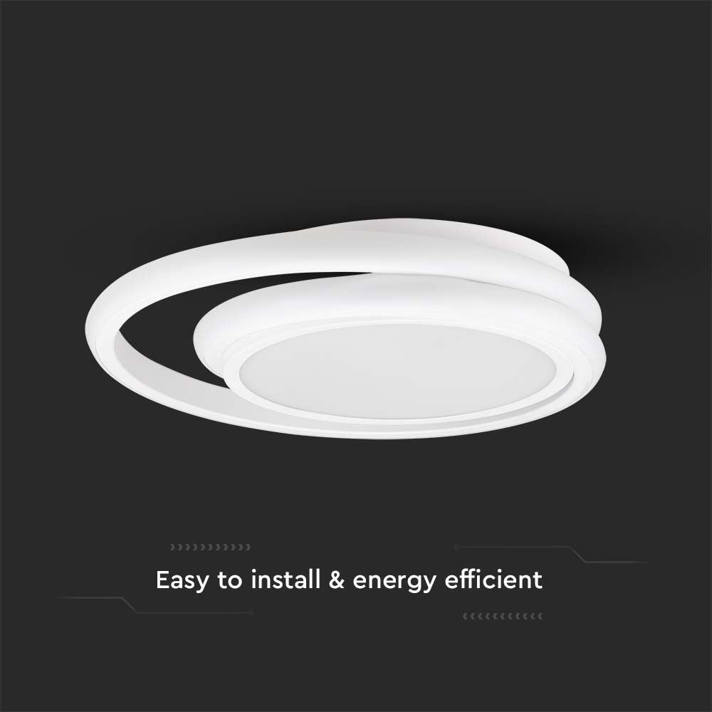 24W Lampa dekoracyjna LED / Barwa: 4000K / Kolor: Biały DOUBLE / Kształt: Okrągły