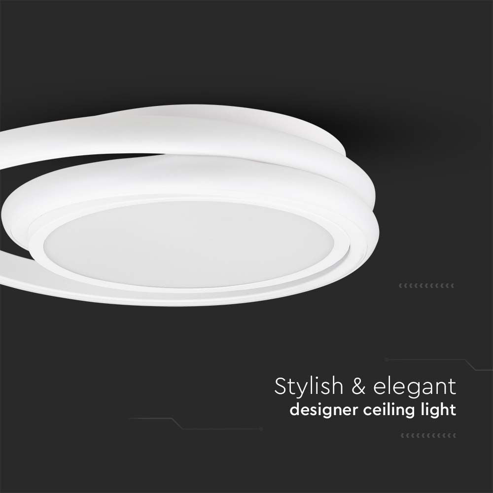 24W Lampa dekoracyjna LED / Barwa: 4000K / Kolor: Biały DOUBLE / Kształt: Okrągły