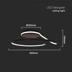 24W Lampa dekoracyjna LED / Barwa: 4000K/ Kolor: Czarny