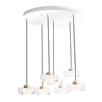 Maxlight Lampa wisząca Lipari VII - Aluminium + akryl - Biały + złoty szczotkowany P0544
