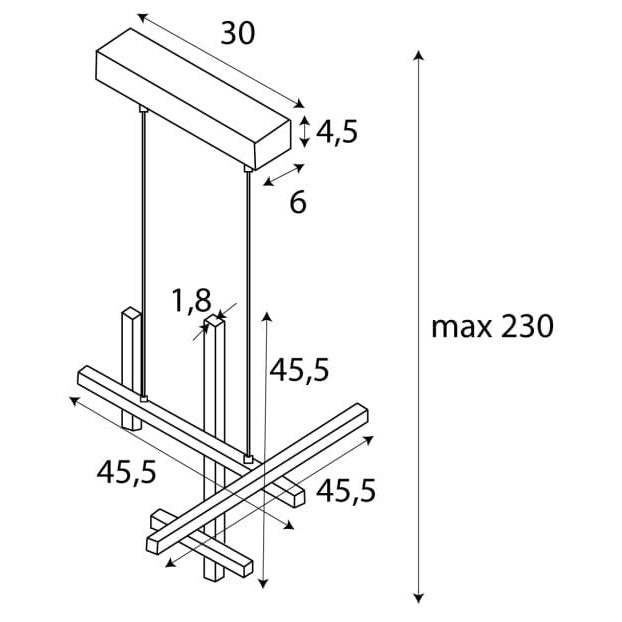 Maxlight Lampa wisząca Soho - Aluminium - Czarny P0546