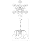 żyrandol Cambridge (smoke glass 2907) black 12xE14