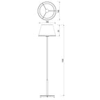 lampa podł. Arden prosta, white, cone shade dia 280/380, h 300 white 1xE27