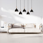 żyrandol line Noak wood black/natural wood 5xE27