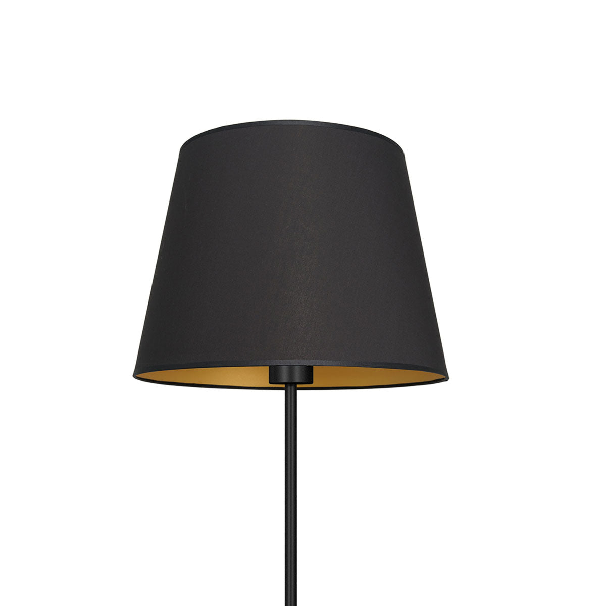 lampa podł. Arden prosta, black, cone shade dia 280/380, h 300 black/gold 1xE27
