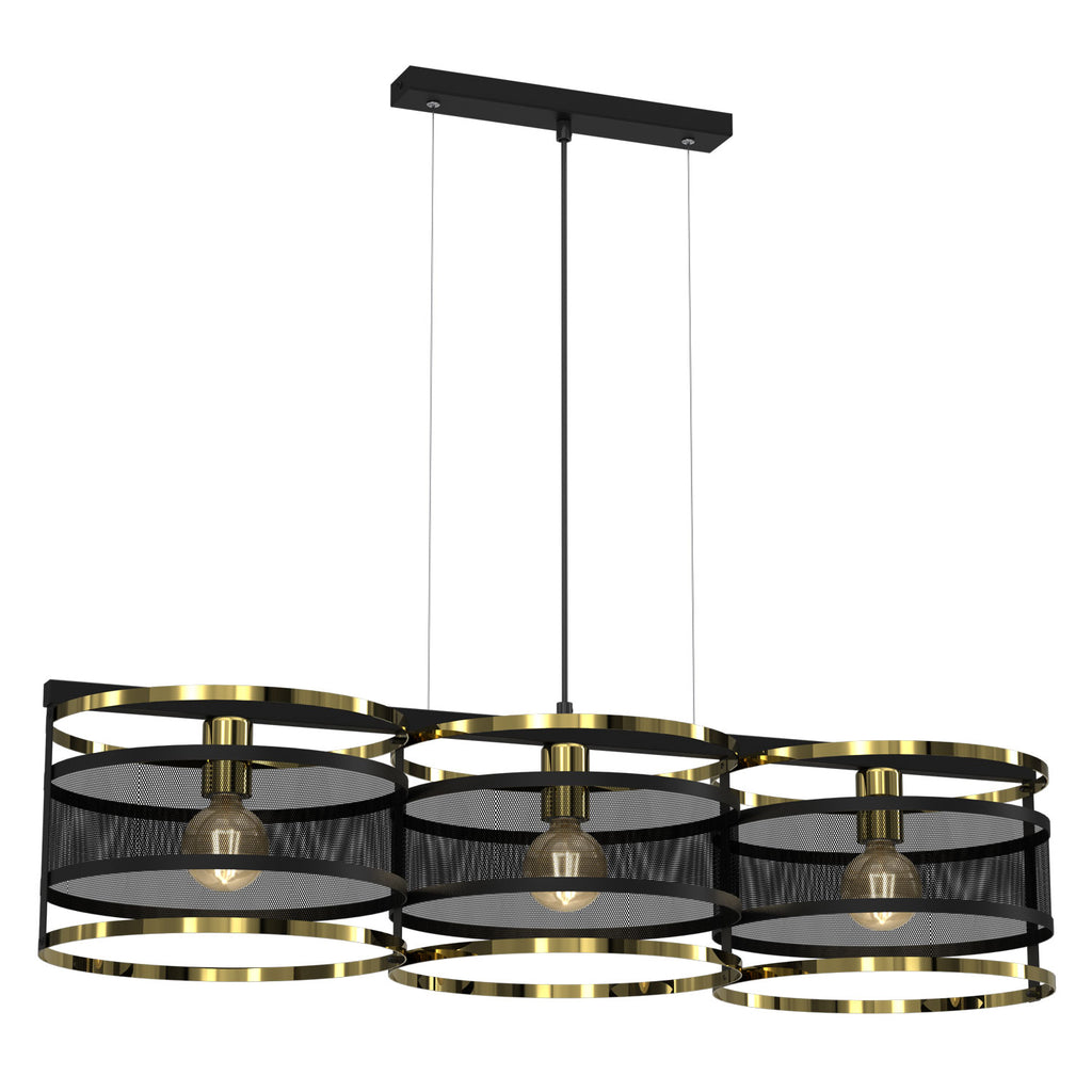 żyrandol Rim black/gold 3xE27