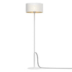 lampa podł. prosta, Loft shade white, cylinder shade dia 400, h 200 white/gold 1xE27