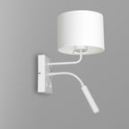 kinkiet Arden G9+E27 white, cylinder shade dia 180, h 150 white 1xE27+1xG9